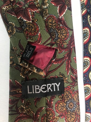 HARRODS & LIBERTY SILK TIES VINTAGE GOOD CONDITION DIFFERENT PATTERNS & COLOURS - Picture 16 of 24