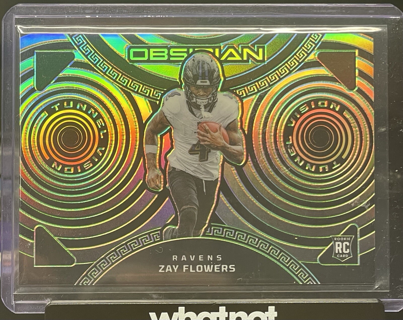 2023 Obsidian Zay Flowers TUNNEL VISION GREEN ELECTRIC ETCH (RC) /35! RAVENS!🔥