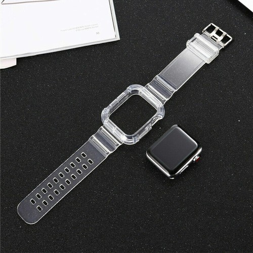 Silicone TPU Sport Watch Band Strap For Apple Watch Series 6/5/4/3/2/1 iwatch SE - Picture 3 of 16