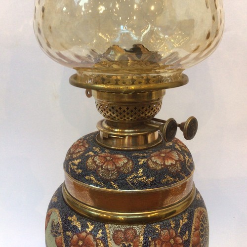 Victorian Taylor Tunnicliffe Imari Oil Lamp Hinks Messenger Burner LARGE - Picture 4 of 10