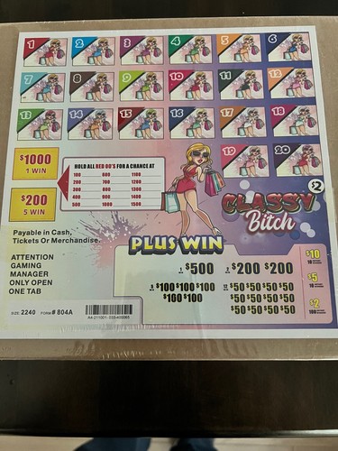 Classy Bitch Expired Lottery Tickets Permitted for Sale under Local Law