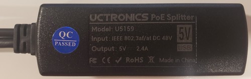 2 Active PoE Splitter Power Over Ethernet IEEE 802.3af Micro USB 48V to 5V 2.4A - Picture 3 of 5