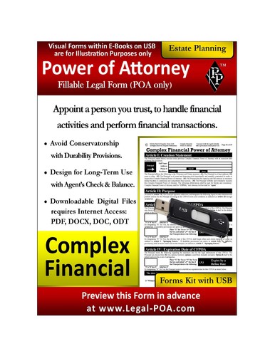 Complex Financial Power of Attorney - Form & USB ( Legal Kit ) - Picture 1 of 5