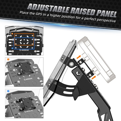 GPS Mount Bracket Mini Fairing Kit For Husqvarna 125 250 350 450 501 TC TE FC FE - Picture 6 of 14