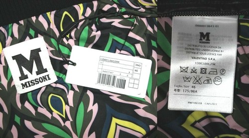 M MISSONI Quilted shell down jacket puffer, Black sz US L-XL / EU 46 $750 - Picture 9 of 12