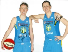 ALLIE QUIGLEY COURTNEY VANDERSLOOT Signed 8.5 x 11 Photo WNBA Basketball SKY