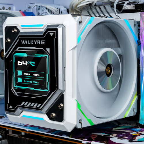VALKYRIE R125 WHITE 2.4-inch IPS LCD scree CPU cooler fans - Afbeelding 2 van 7