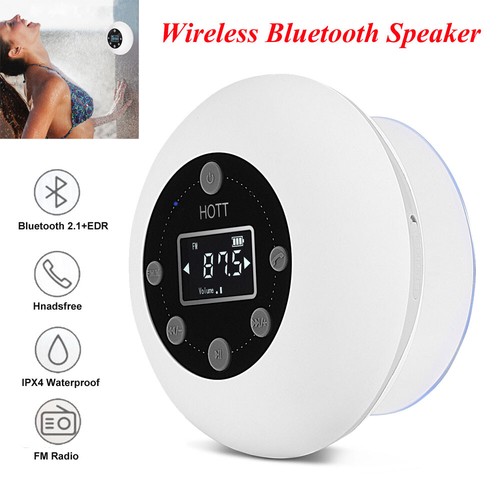 Waterproof Bluetooth Wireless Shower Speaker Handsfree Mic Bathroom MP3 Music