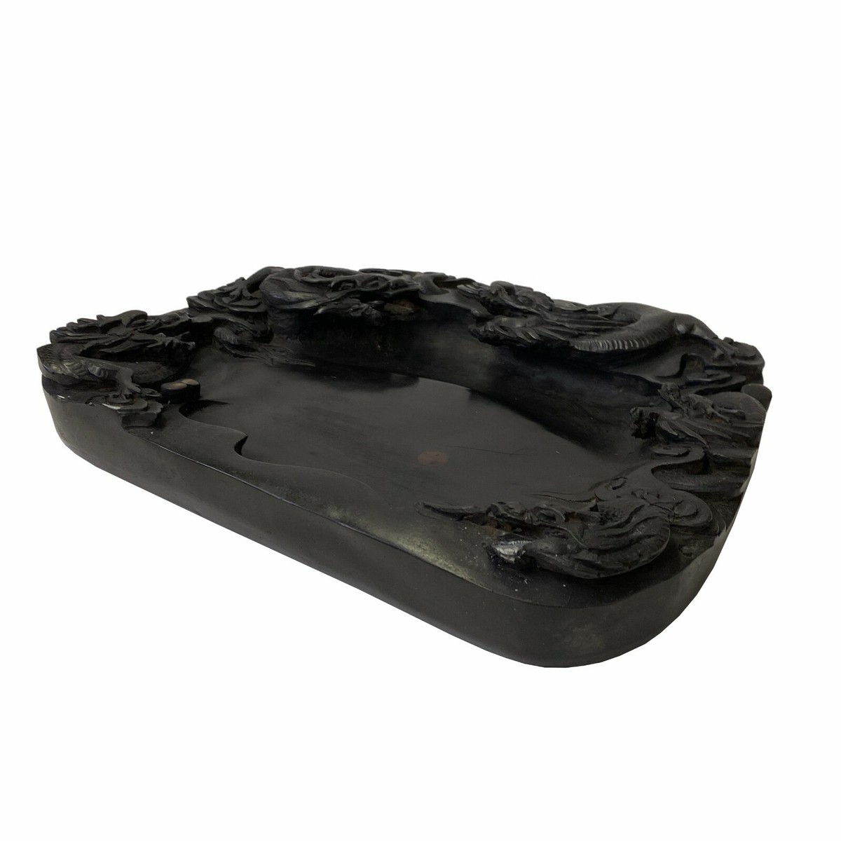 Chinese Oriental Black Color Dimensional Dragon Ink Well Pad Display ws1739S Chinese Oriental Black Color Dimensional Dragon Ink Well Pad Display ws1739S