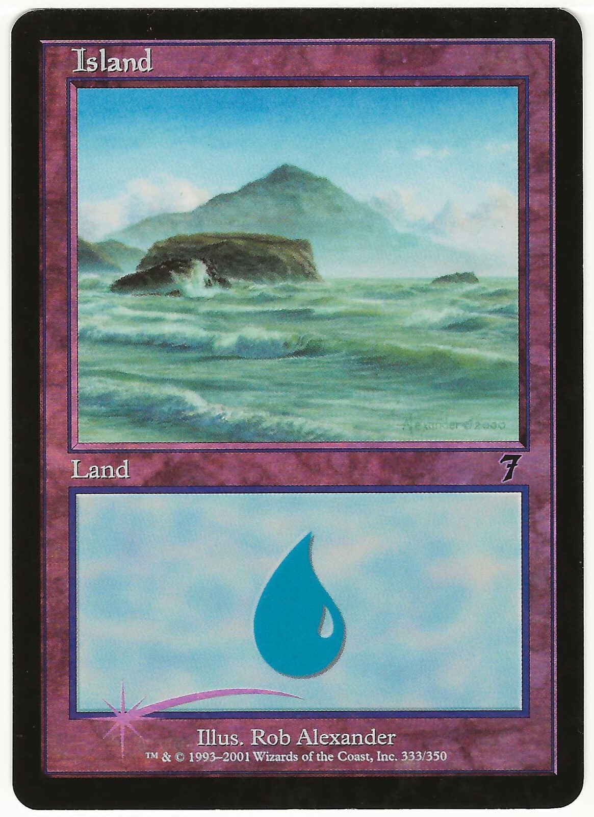 MTG Island #333 FOIL 7th Edition Common LP