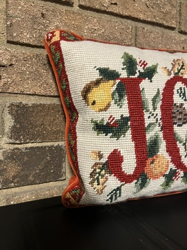 11 Zoll Wolle Nadelspitzenkissen Weihnachten Freude Grün Birnen Kiefern rot Samt - Bild 3 von 10