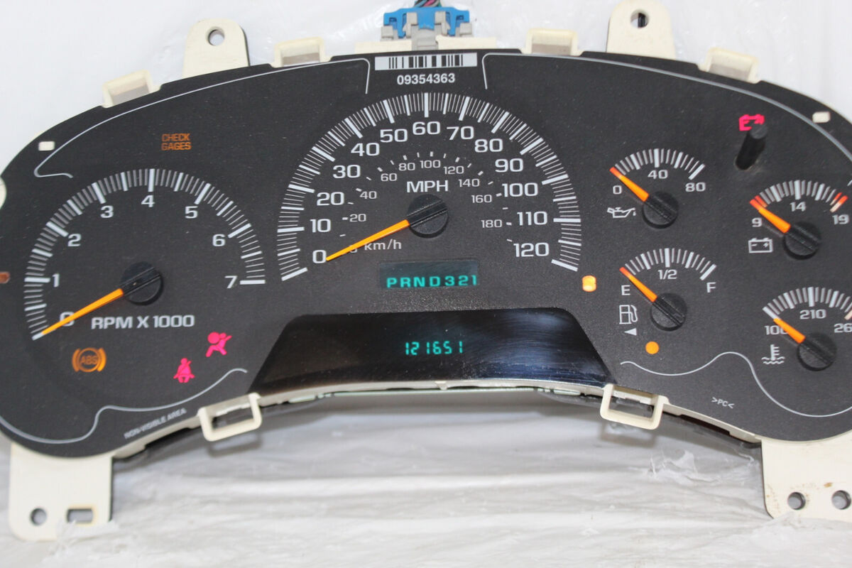 2002 Chevrolet Trailblazer MPH Instrument Cluster 2002 Chevrolet Trailblazer MPH Instrument Cluster