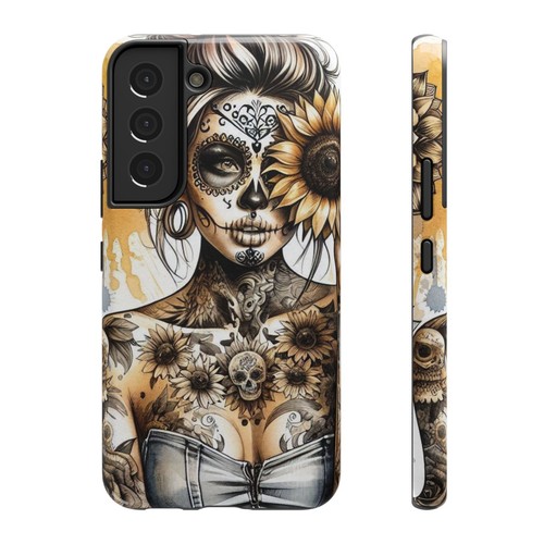 Fundas artísticas para teléfono, diseño de calavera floral, accesorio único, regalo para ella, [...] - Imagen 38 de 49