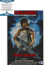 WRITER DAVID MORRELL SIGNED RAMBO FIRST BLOOD 8x10 PHOTO D BECKETT COA BAS