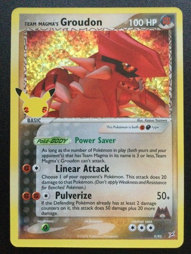 Pokemon Team Magmas Groudon 9/95 - Holo Rare Celebrations - TCG Karte