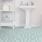 Peel  Stick Vinyl Floor Tiles 10pcs Marble Moroccan Floral RADIANCE FP2949
