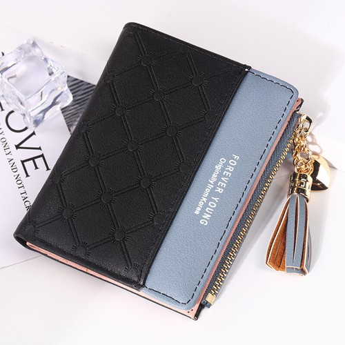 Cartera de cuero plegable para mujer con tarjetero de crédito cartera de gran capacidad EE. UU. - Imagen 10 de 14