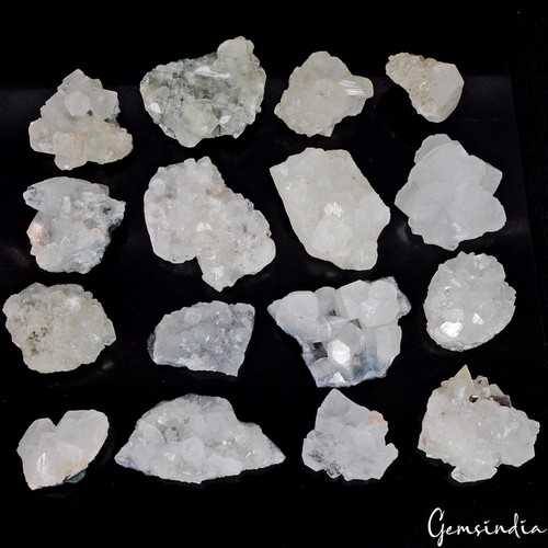 7500 Cts White Apophyllite Crystal Cluster Raw Healing Mineral Specimen ~16 Pcs - Picture 2 of 10