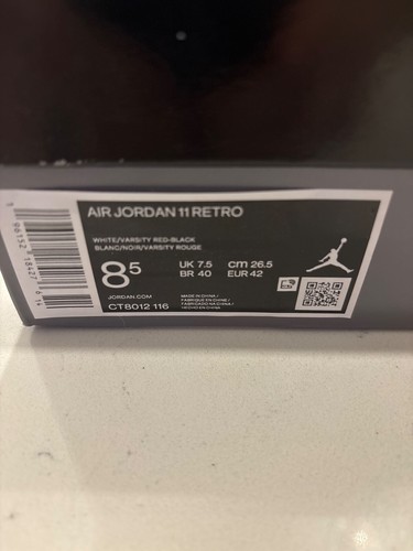 NEWS NEVER BEEN WORN - Jordan 11 Retro High Cherry - Size 8.5 Men’s - Picture 6 of 6