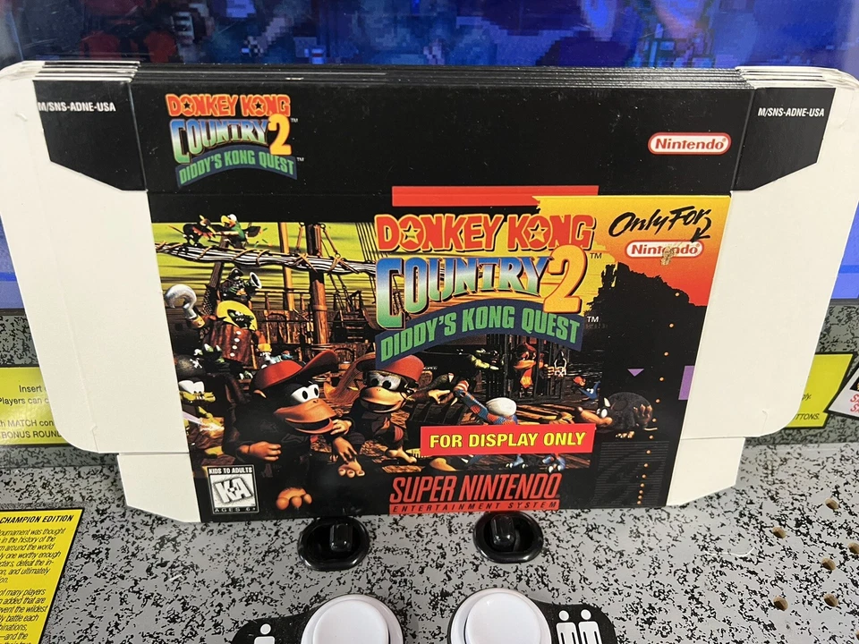 8 SNES NFR Box Lot: Mario Kart, Donkey Kong Country 2, F-Zero, Griffey, Kirby x2 - Image 4 of 4