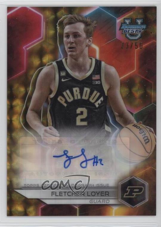 2023 Bowman U Best of Gold Geometric Refractor /50 Fletcher Loyer #B23-FL Auto