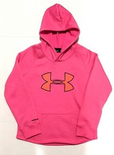 Under Armour Storm1 Pink Loose Fit Hoodie Sweatshirt Girl's Sz YLG Youth Large