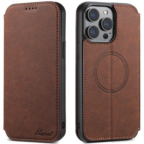 For iPhone 15 16 Pro Max 14 13 Magnetic Mag Safe Leather Wallet Flip Stand Case - Picture 17 of 26