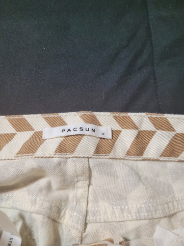 Jeans a gamba dritta nuovi con etichette marroni Pacsun marroni chevron taglia 26 - Foto 4 di 8