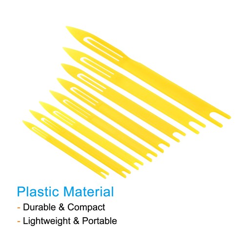 Kit riparazione rete da pesca in plastica 8 pezzi 1#,2#,3#,4#,5#,6#,7#,8#,giallo - Foto 3 di 5