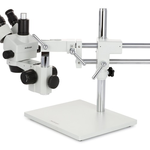 AmScope 3.5X-90X Simul-Focal Zoom Trinocular Stereo Boom LED Microscope SM-4 - Picture 12 of 15