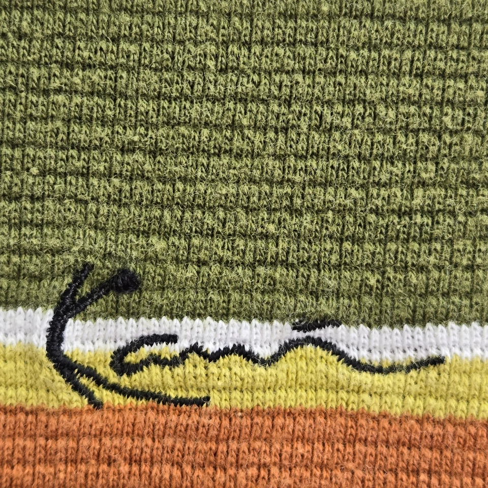 Polo Vintage Kani Dorado Hombres XL Verde Logo Escritura Bordado Y2K Hip Hop Foto 4 de 4