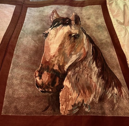 4 Vintage Artwork By Pago Panels: Uncut: 2 Different Horses: 29”x 22” Each Panel - Picture 15 of 22