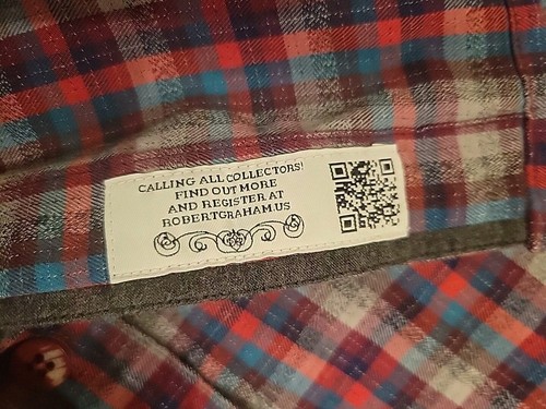 Robert Graham Shirt Mens M Classic Fit Plaid Blue Red Gray Button Down Pocket  - Picture 9 of 22