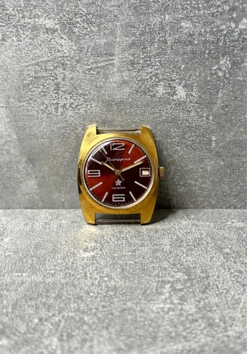 Orologio da polso VOSTOK KOMANDIRSKIE USSR vintage meccanico cassa placcata oro cal.2234 - Foto 11 di 16