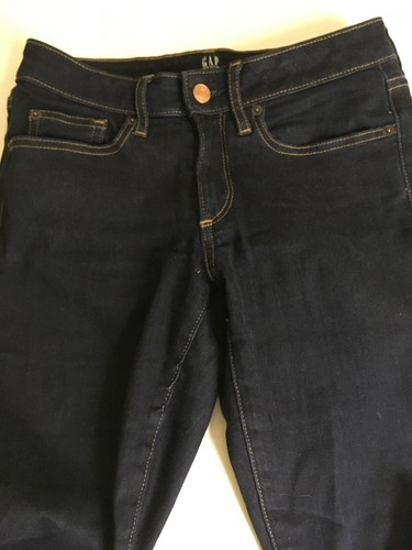 Gap Denim 27 Petite Curvy Perfect Boot Dark Wash Jeans Women - Picture 9 of 9