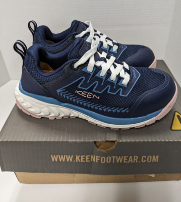 Keen Utility Womens Arvada SIZE 5.5 Naval Academy/Peach Whip Work Shoes
