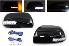 Led Sequential Side Mirror light black cover pair for~2011~2014~TOYOTA SIENNA