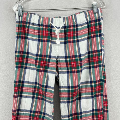 J.CREW Pants Mens S Flannel Tartan Plaid Pajama PJ Lounge Drawstring Cotton Red - Picture 3 of 13