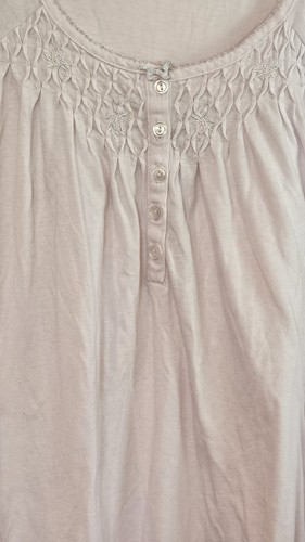 Miss Elaine Pink Embroidered Smocked Nightgown Vintage - Picture 2 of 8