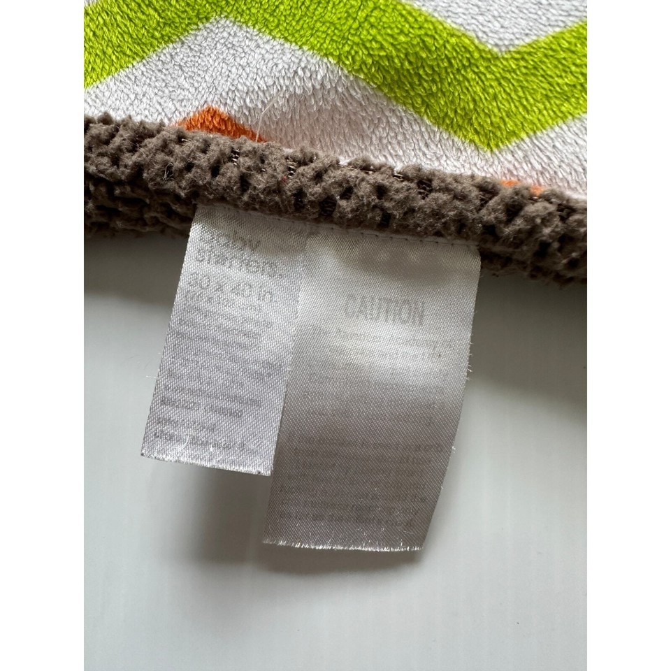 Baby Starters Monkey Chevron Zig Zag Sherpa Blanket Lovey Brown Blue