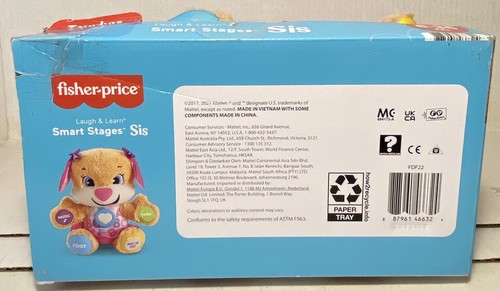 Fisher Price Smart Stages Laugh And Learn Sis Puppy Plush Toy Talks Sings Light - Picture 6 of 10