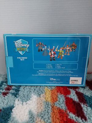 Disney Heroes Figurine Set 6 Figures Disney Store Exclusive RARE