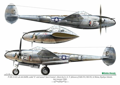EXITO DECALCOMANIE ED72011 - 1:72 Pacific Warriors vol.1 - P-40 - P-51 - Foto 6 di 8