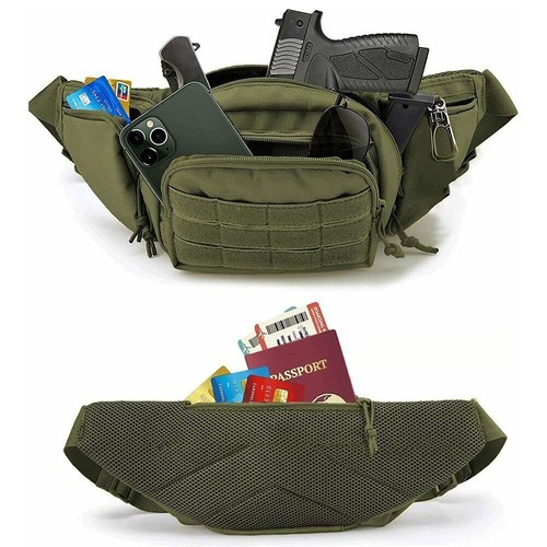 Concealed Carry Fanny Pack Holster Tactical Military Pistol Waist Pouch Gun Bags - Picture 11 of 26
