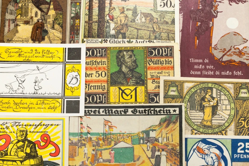 1917-1921 Germany Notgeld (Emergency Money) 25pc - People & Groups Theme - Image 2 of 3