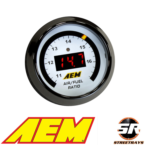 AEM 30-4110NS 52mm Wideband O2 UEGO Air Fuel Controller AFR Gauge No Sensor - Picture 2 of 4