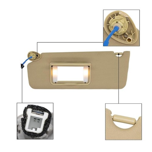 Driver Left Side Sun Visor Compatible with Honda Pilot 2017-2021,for Honda Ri... - Picture 2 of 9