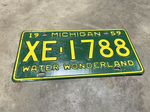 1959 Michigan Nummernschild # XE-1788 (Benzie County) - Bild 2 von 4