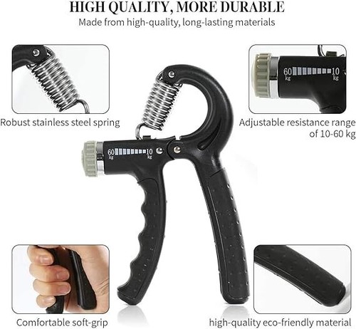 5-60KG Sport Hand grip Strengthener Adjustable Forearm Trainer Finger exerciser. - Picture 6 of 9