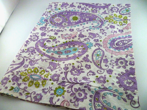 2 PCS POTTERY BARN KIDS TWIN DUVET COVER 1 SHAM BROOKLYN PAISLEY PURPLE WHITE - Picture 8 of 10